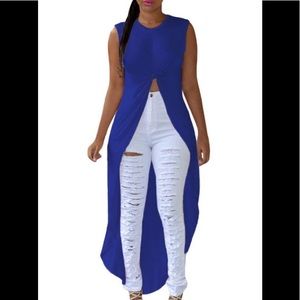 🔴 Women’s Sleeveless High/Low Top